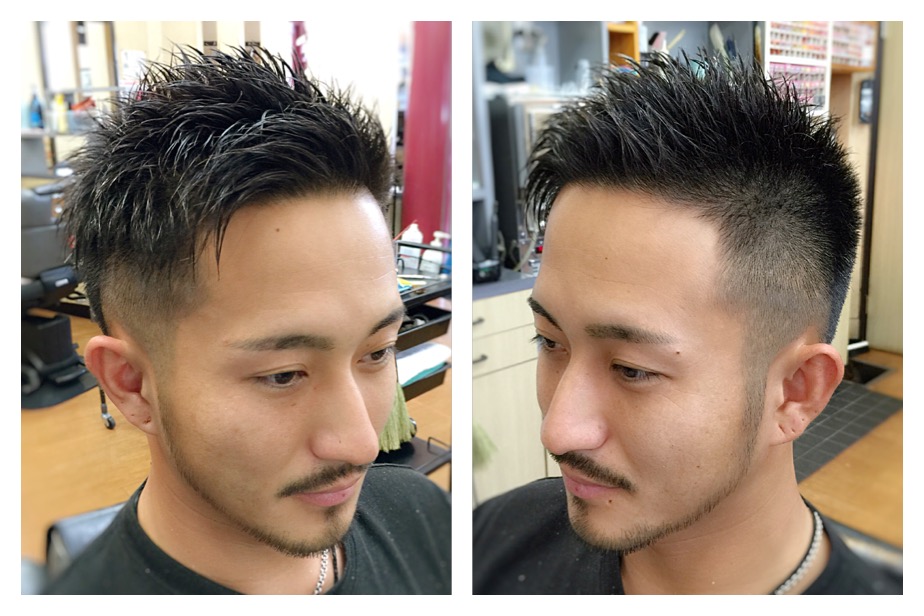 アシンメトリーのツーブロック フェード メンズの髪の悩みを解決 瑞穂町の Barbershop バーバーショップ 理容室 カットスペースシオザワ